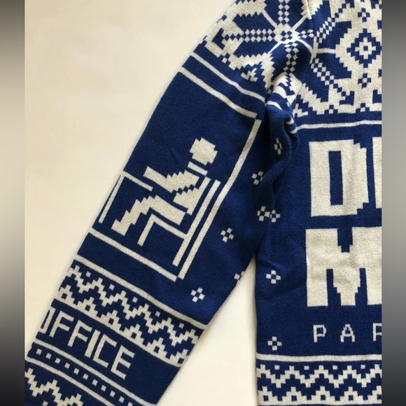 NEW The Office Sweater~Dunder Mifflin Ugly Christmas Sweater Men’s Small/Medium - Picture 5 of 8